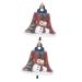 Abaodam 2st bell pendant made of wrought iron Christmas bell decoration door-snowemann-bell Santa Claus decoration Christmas bell made of metal bell tree bell-shaped older 7x7cmx2pcs such