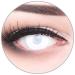Funnylene colored contact lens blind white mentalist almost no view zombie complete white 2 -pack soft 12 monthly lenses without strength + container - Halloween carnival carnival carnival