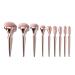 DFHBFG Set of 9 Makeup Brushes Complete Set of Foundation Brushes Beauty Tools Grooming Brushes 1 D