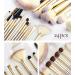 Hepaz 24pcs Professional Makeup Brush Set with Egg Cleaner & Roll-Up PU Leather Bag - Perfect for Flawless Application & Travel - Buy Online on GoSupps.com