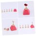 POPETPOP Nail practice nail bracket manicure tools nail tip holder nail display stand Practical nail art tool magnetic nail tip stand chessboard finger stand nail practice base 10x7cm Pink