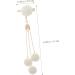 FRCOLOR 1 pair fringe clip womens hair accessories wedding hair barrettes wedding hair accessory shiny pearl hairpin crystal hair barrettes hair clip girl alloy Plush white China - Buy Online on GoSupps.com