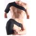 Adjustable Shoulder Brace for Men & Women - Rotator Cuff Support Sleeve - Medium Black Sports Protector - Buy Online on GoSupps.com
