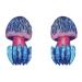 SanerLian Jellyfish Octopus Temporary Tattoo Sticker Set of 24 (SF195) - Waterproof Ocean Watercolor Body Art 10.5X6cm - Buy Online on GoSupps.com