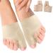 Jycch 1 pair of protector pedic door rail fabric gel tics gel toe spacer thumb adjuster Valgus corrector protector toe separator l (small) small
