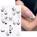 Nail Decor Spring Summer Smile Line Design Nail Art Stickers 3D Black White Geometry French(STZ-CS116) - Buy Online on GoSupps.com