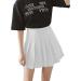 High Waisted Pleated Mini Skirt for Girls/Women - White, Small - Buy Online on GoSupps.com
