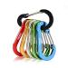 Booms Fishing CC1 Multi-Use Carabiner Clip, 6 Pack Small Caribeener Clips, Mini Keychain Caribeaner Clip 2 inch, Aluminum D Ring Carabiners, Multi-colored Assorted, 6pcs