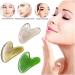Resin Jade Gua Sha Facial Massage Tool - Green Beauty Scraping Roller for Spa Treatments - Buy Online on GoSupps.com