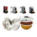 Couvercles de capsules de caf en acier inoxydable 230 ml disques rechargeables pour capsules de caf Vertuoline r utilisables