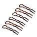 6PCS Plastic U Shaped Hair Pins Bobby Pin Wavy Crink U Shaped Chignon Hair Pin Updo Bun Pins Stick French Sleek Hair Braid Twist Styling Clip Pin Hair Accessories for Lady Women Girl (Brown)