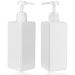 2Pack 22oz/650ml Pump Bottle Dispenser Jansburg Refillable Square Plastic Lotion Dispenser Empty Lotion Pump Bottle Empty Refillable Liquid Container for Soap Lotion Shampoo White White 22oz/650ml-2PCS