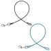 2 Pack Chew Proof Dog Leash Extension Metal Cable Lead Non-Tangle Connect Leash for Any Leash Heavy Duty Dog Leash Extender for Collar & Harness (Black+Blue)