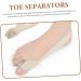 2pcs Toe Separator Set for Plantar Fasciitis, Hammer Toe, and Bunions - Pedicure Toe Separators for Women - 18.5x2.3cm - Buy Online on GoSupps.com