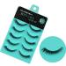 Scala 5 pairs /set 3D False Eyelashes Messy Cross Thick Natural Fake Eye Lashes Professional Makeup Tips Short False Eye Lashes (L-12)