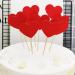50 Pcs Heart Cupcake Toppers Glitter Sweet Love Cake Toppers Wedding Engagement Cupcake Picks Birthday Valentines Day Cake Decorations for Bridal Shower Red - Buy Online on GoSupps.com