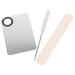 Buy 2 Sets Liquid Foundation Palette & Stainless Steel Makeup Spatulas | Portable Cosmetic Mixing Tools for Flawless Makeup - Buy Online on GoSupps.com