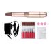 Electric Nail Drill 6 in 1 Electric Nail Files Electric Professional Nail File Kit for Acrylic Gel Nails Remover Nail File Grinder with Polishing Home Salon Use Nail B Gold