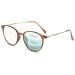 Lanomi progressive multifocal reading glasses Blue light filter women men round progress glasses reading aid visual aid uv400 protection glasses with strength brown (multifocal) 3.0 dioptries
