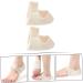 Silicone Heel Cover Non-Slip Sleeves for Kids - Heel Pain Relief & Cushioning Pads | Beige 9.5x10cm - Buy Online on GoSupps.com