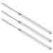 Makeup Spatula Stainless Steel Easy Clean 3 Pieces Nail Gel Spatula for Color Mixing for Nail Art