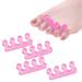 ZaxSota Pedicure Toe Separators, toe spacers for Nail Polish, Toenail Dividers to relieve orthopedic bunion, Repeatable Washable Toe Separators 2 Pairs Pink