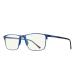 MERRY'S Fashion Blue Light Blocking Glasses - Reading Glasses Metal Frame Spring Hinge Readers for Men Eyeglasses Blue-52mm 1.5 x