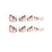 DIDUIKALOR Pink French Press Rhinestone Design False Toenails - 24Pcs Square Acrylic Nails for Women and Girls - Buy Online on GoSupps.com
