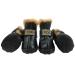 WINSOON Dog Australia Boots Pet Antiskid Shoes Winter Warm Skidproof Sneakers Paw Protectors 4-pcs Set Black Size 7