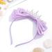 IYOU Crystal Princess Headband Purple Bow Hair Bands Pearl Crown Headwear Birthday Cosplay Party Hair Accessories for Girls - Buy Online on GoSupps.com