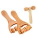 GLEAVI 1 Set Roller Massage Hand Roller Foot Sole Wood As Shown 15X8CM