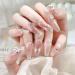 Temperament manicure hand-wearing a pink bow with drilling sweet powder manicure finished transparent student princess spice girl.(XS) - Buy Online on GoSupps.com