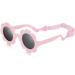 Hifot Baby Sunglasses with Strap Cute Flower Polarized Sunglasses UV400 Protection for Infant Baby Girl Age 0-24 Months Pink