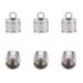 arricraft 100PCS 304 Stainless Steel Cord Ends  Jewelry Making Caps  Glue-in Fasteners for Necklace Cord  Tassel  Leather Jewelry Making-6mm 6mm/ loop:2mm