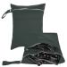 Yontree 2 Pcs Wet Bag Waterproof Reusable Nappy Bags with Double Zipper Pockets Wet Dry Clothes Storage Bag Washable (Black) 2 Black