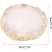 Resin Palette for Nail Art - White Golden Edge Manicure Tool | Ideal for Painting & Drawing - Buy Online on GoSupps.com