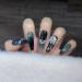 Temperament enhancement nail dark green hand-worn nail new dark dark green cat's eye zircon retro finished nail stickers (10 pieces)(M) - Buy Online on GoSupps.com