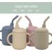 LoveyLu Silicone Sippy Cup with Straw - Spill-Proof Toddler Cup, Drop-Proof Handles, Microwave & Dishwasher Safe - 2 Pack (Pebble) - Buy Online on GoSupps.com