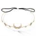 Fdesigner Gold Wedding Hair Accessories Pendant Head Chain Moon Star Hair Jewelry FashionCrystal Hair Pieces for Women and Girls