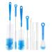 qazaa 10 Pack Bottle Cleaning Brush Set Long Handle Stainless Steel Bottle Cleaner Brush Deep Cleaning Handle Brush Set