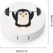 Penguin Weightlifting Round Case For Contact Lens Kit Storage Box with Mirror Printed - Buy Online on GoSupps.com