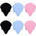 Powder quaste 6 pieces makeup puff mini face makeup sponge reusable make-up sponge make-up powder quaste for loose powder or foundation rouge (black blue pink)
