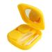 Cute Pocket Mini Contact Lens Case Travel Kit Easy Carry Mirror Container Holder Yellow by Bangood