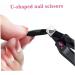 Acrylic Nail Clipper U Shaped Nail Edge Trimmers False Nail Tip Scissors Black - Buy Online on GoSupps.com