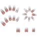 24pcs Short Coffin False Nails White Pink Ombre Stick on Nails Press on Nails with Glitter Sequins Removable Glue-on Nails Fake Nails Acrylic Full Cover Nails Women Girls Nail Art Accessories 0251Y59 0.04 ml (Pack of 24) - Buy Online on GoSupps.com