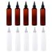 Minkissy Pack of 10 250 ml Hair Colour Bottle Applicator Hair Squeeze Bottles Shampoo Container with Twist Top Cap Pet Refillable Bottles for Hair Colour Painting (Transparent)