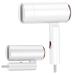 Flintronic hair dryer 1500W travel hair dryer hair dryer lonen hairdryer carpenten foldable professional hair dryer |3 temperatures/ 2 speeds |Quick drying/super light white