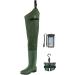 TIDEWE Lightweight Hip Wader for Men and Women - Green/Brown - Size M9/W11 - Buy Online on GoSupps.com