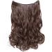 Silk-Co Adjustable Synthetic Hair Extensions with Rubber Band - Invisible Cord Corrugated 40cm Medium Brown for Women - Buy Online on GoSupps.com