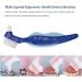 Ergonomic Double-Sided Toothbrush for False Teeth - Multi-Layered Dental Care Tool for Seniors | Blue - Buy Online on GoSupps.com